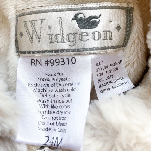 Widgeon Cream Faux Fur Zip Up Vest 24 Months - Picture 3 of 3